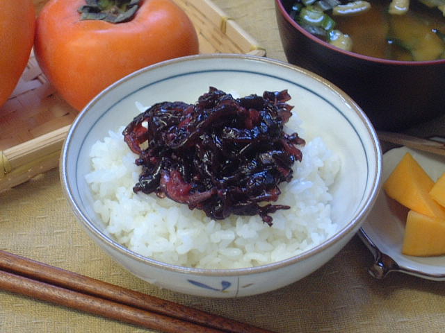 しばきくらげとご飯