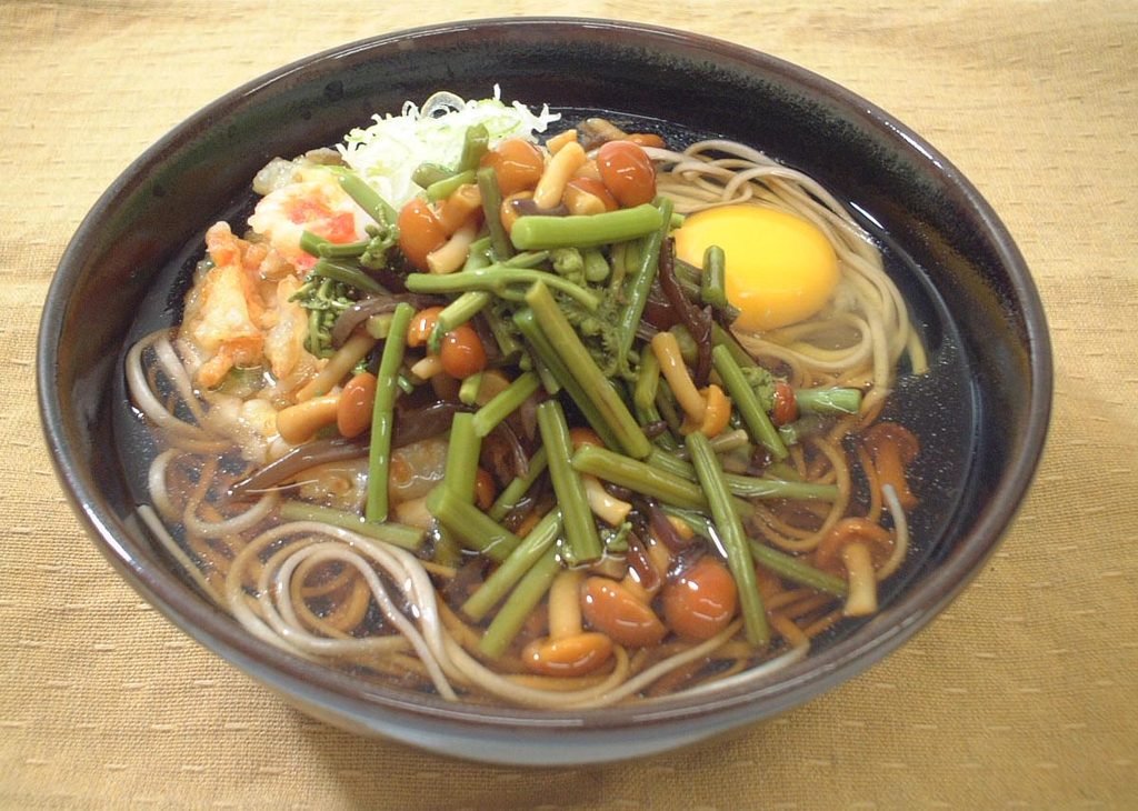 なめこ山菜そば